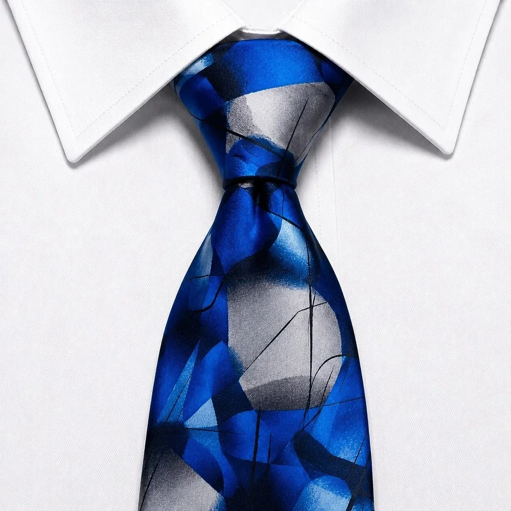 J. Garcia Necktie Men OS Blue Bee Hive‎ Artist Proof Silk Abstract Signature Tie